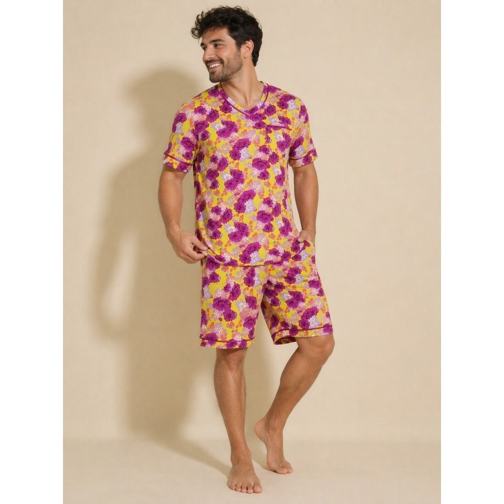 Cosabella Men's V-Neck Pajama Set Pima Cotton Modal Lounge Set Size XL New